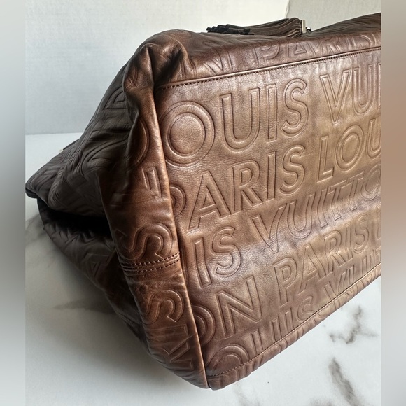 Louis Vuitton Brown Embossed Tote - Picture 9 of 15